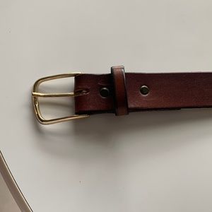 Man’s brown leather (imported French bridle)  belt  38” 1 1/4” wide